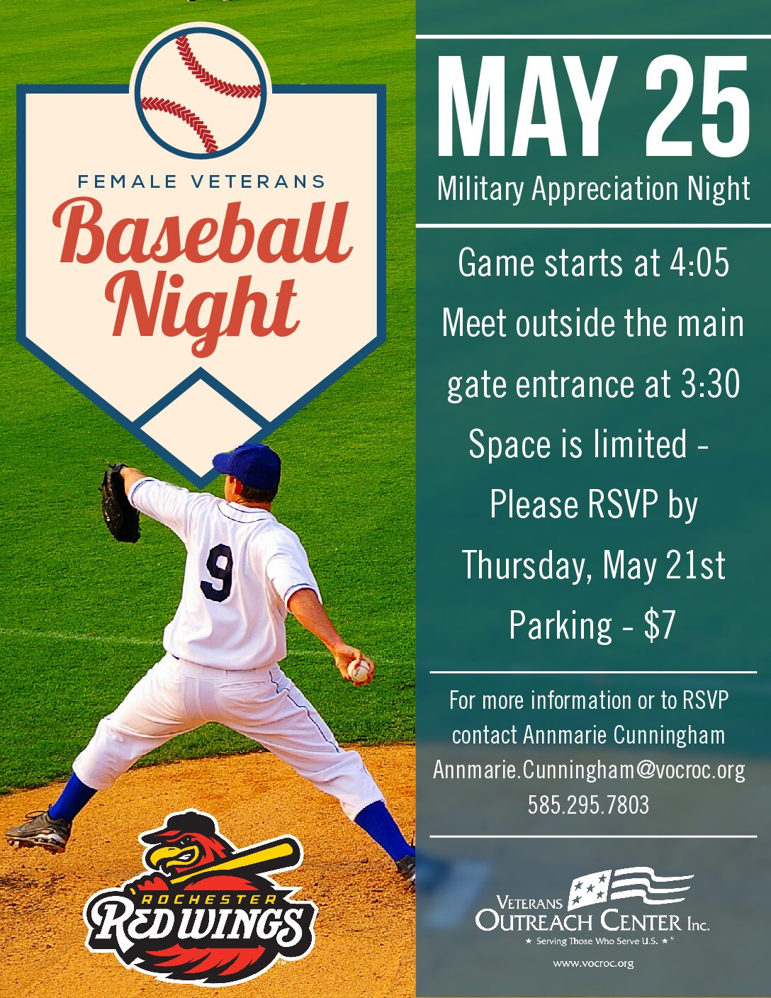Female Veterans Baseball Night