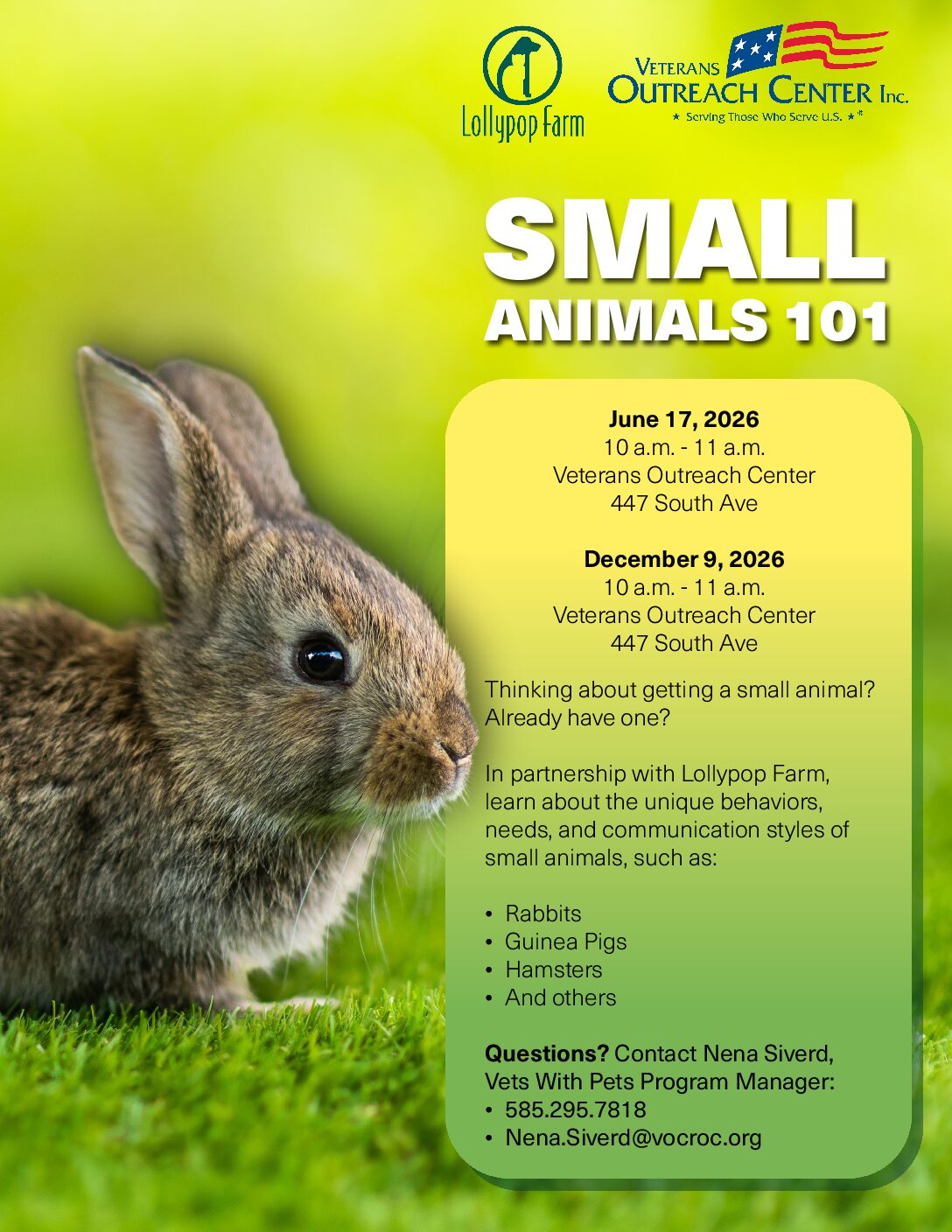 Small Animal 101 with Lollypop Farm